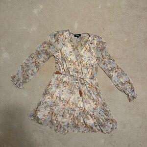 Aakaa Floral Print Dress with Earthy Tones